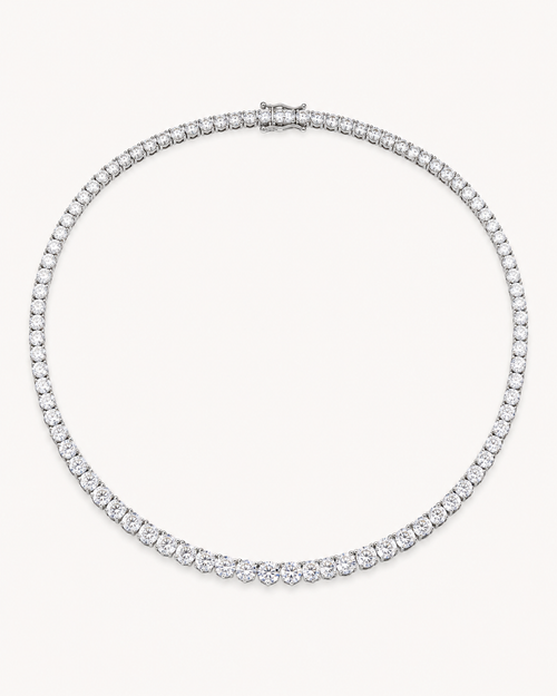 Lab Diamond Graduating Tennis Necklace