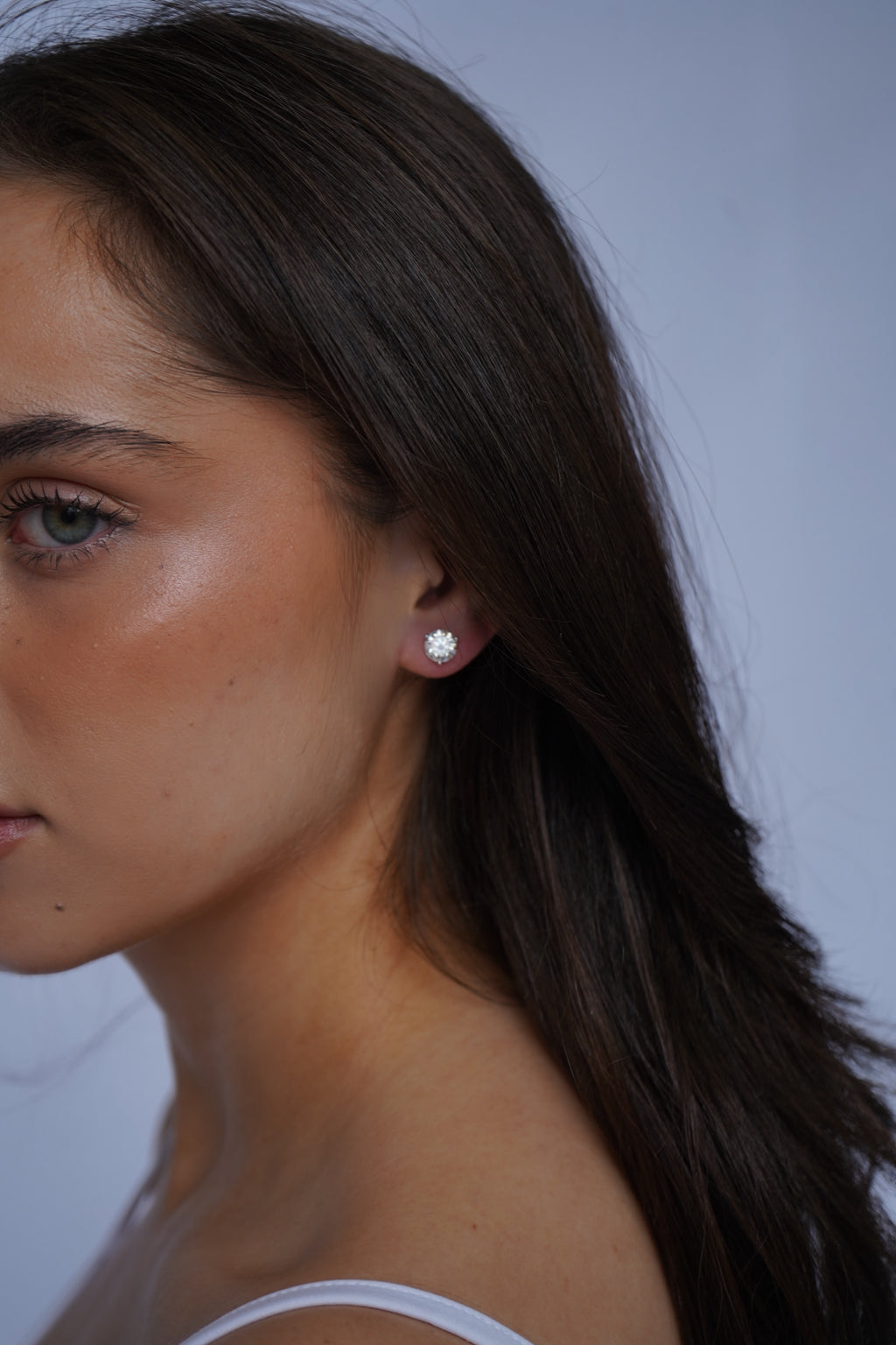 Moissanite Round Studs